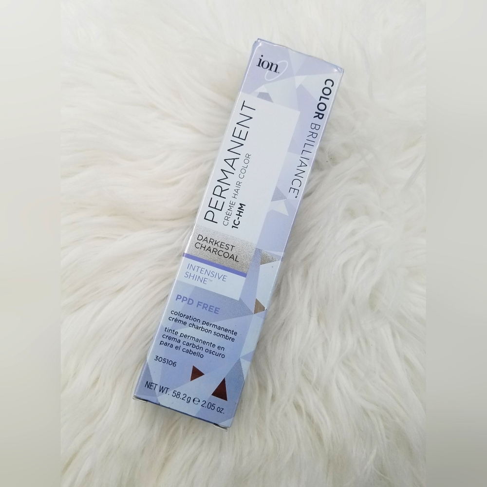ion. The Permanent Cream Hair Color. Darkest Charcoal.